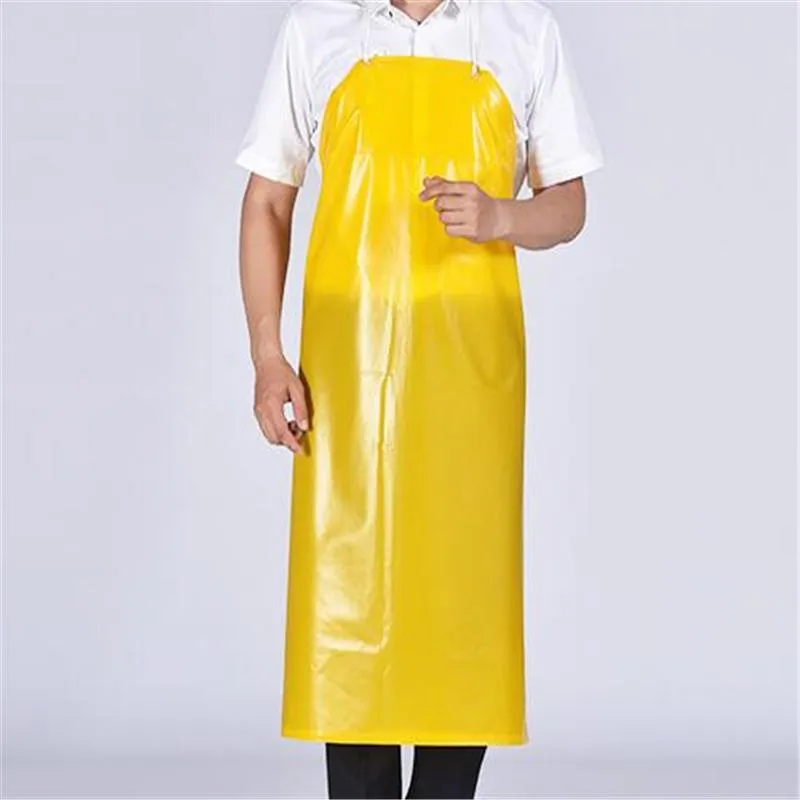 PVC Transparent Waterproof Apron Clear Oil Resistance Apron Kitchen Cooking Unisex Back Tie Household Aprons