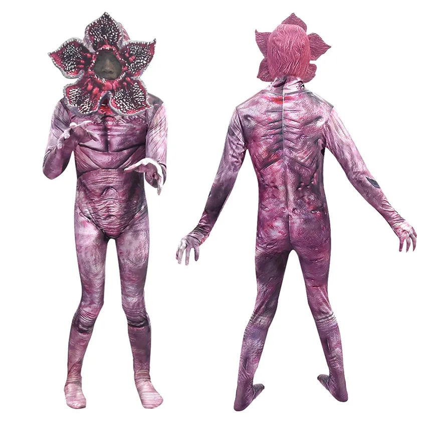 Terror Zombie Costume Halloween Costumes for Kids Piranha Horror Flower Mask Nightmare Before Christmas Cosplay Girls Boys Stage P307G