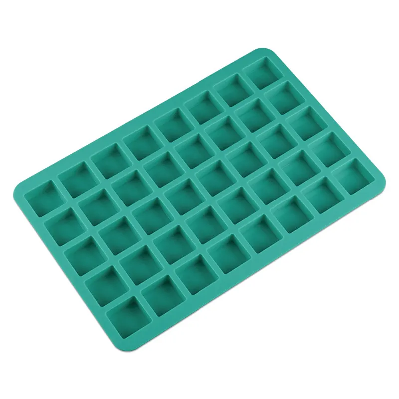 40 buracos quadrados silicone bolo de chocolate moldes de cozinha cubo de gelo doces molde de silicone 1 pc