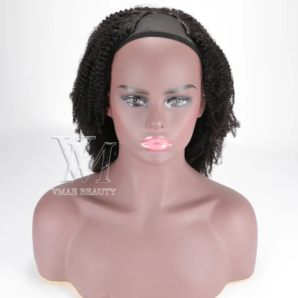 VMAE Indian Real Virgin Human U 부가 가발 4B Remy Hair Curicle 정렬 천연 검은 색 130% 150% 180% 여성의 밀도