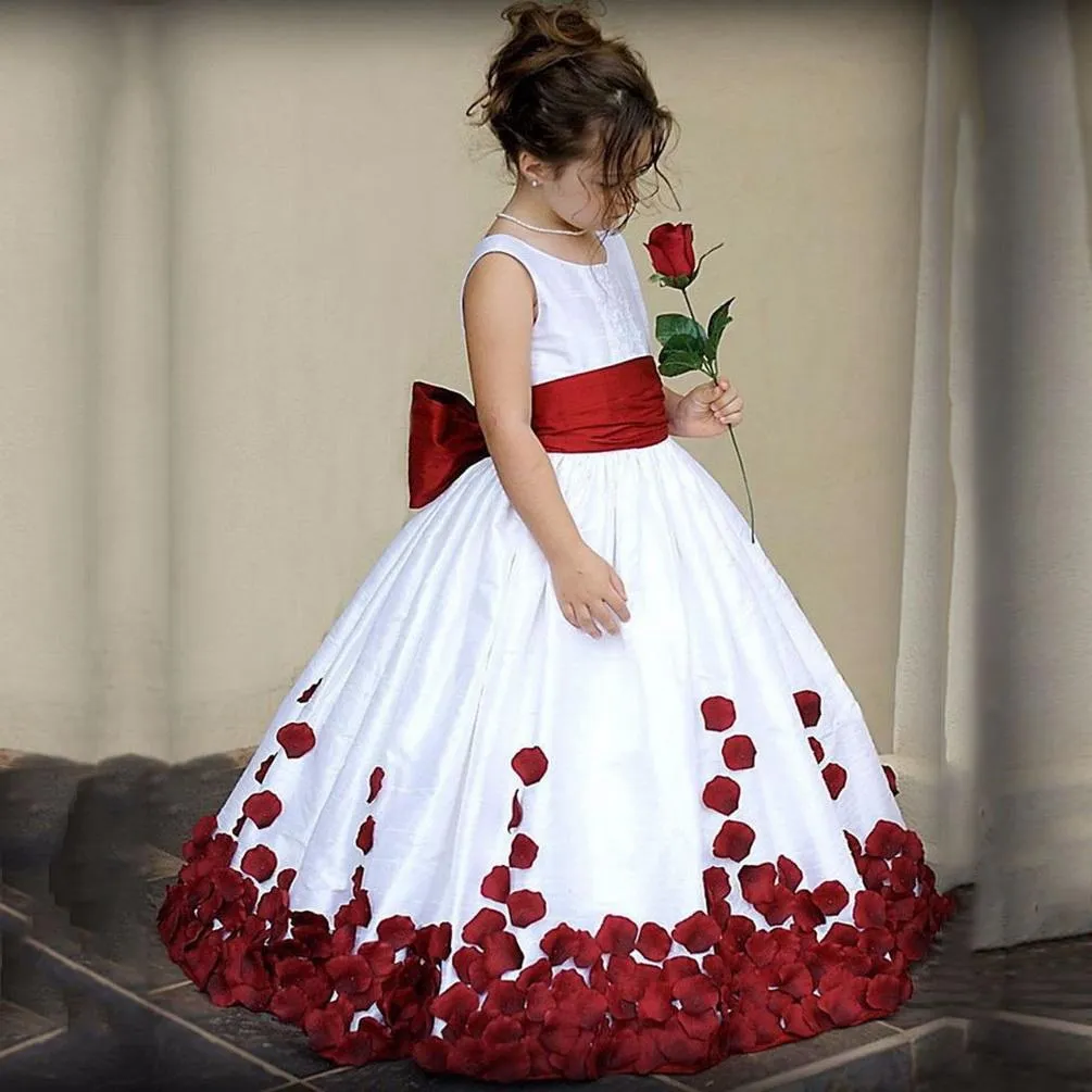 Gasa Sin Mangas Con Lentejuelas Lindo Del Florista De Las Muchachas Del Vestido Del Cordon Del Desfile De Los Vestidos De Fiesta Elegante De La Boda Con El Marco SZ 2 14