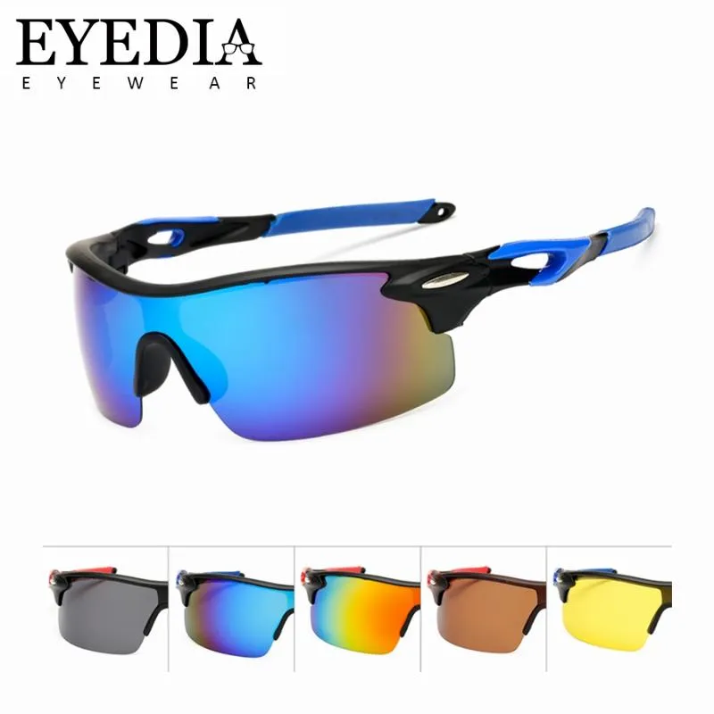 New Brand Vintage Fashion High End Men Polarized Sport Sunglasses Blue Mirror Windproof Skiing Sun Glasses For Unisex L1010KP