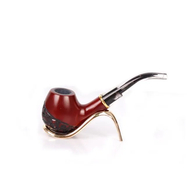 Rosewood Pipe Solid Rosewood Transparent Tail Pipe Wholesale 9mm Filter Core Pipe