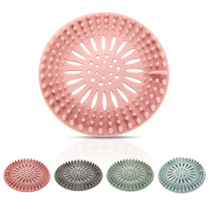 Silicone Sink Filter Bathroom Kitchen Sewer Drain Strainers Anti-clogging Shower Drain Covers Kitchen Bathroom Accessories HHA1308