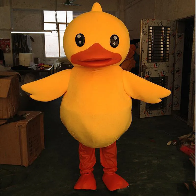 2020 Professional High quality Giant Rubber Duck Mascot Costume Adult Size Anime Clothing Party Makeup Free Delivery