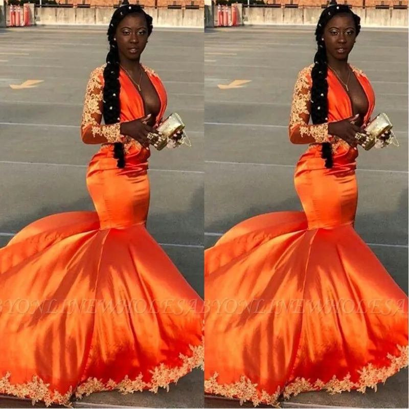 Dark orange formal dresses online