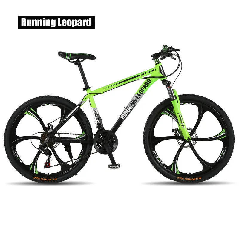Bikes Running Leopard Mountain Bike 26 inch Steel 21 speed Double Disc Brakes Variable Speed Road Racing