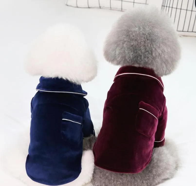 European and American temperament pajamas Teddy pet dog clothes European and American temperament pajamas Teddy pet dog clothes