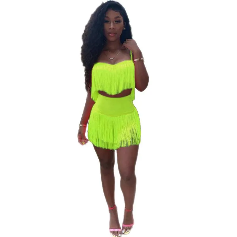 Neon deals tassel dress