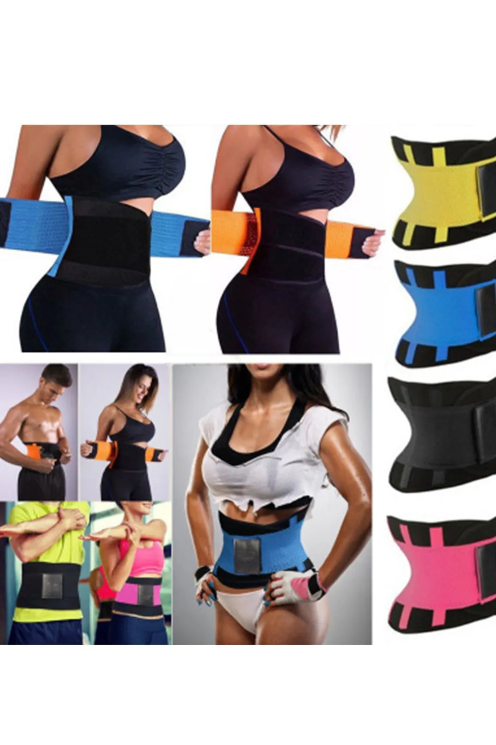 Whole Waist Trainer Cincher Man Women Xtreme Thermo Power Body Shaper Girdle Belt Underbust Control Corset Firm FY80522617