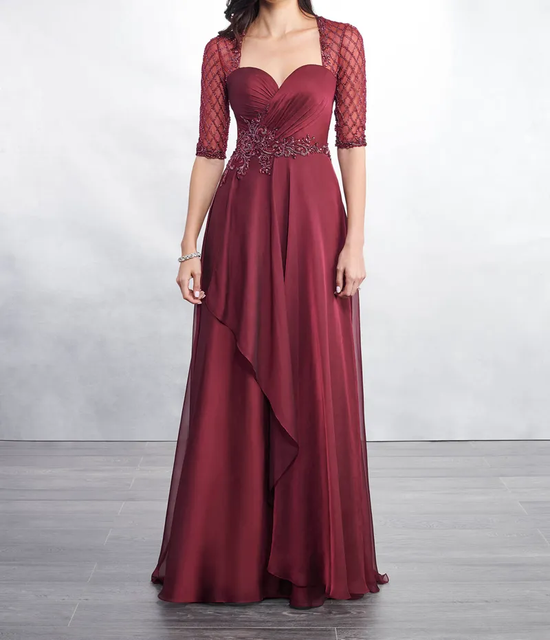 Dark Burgundy Mother Of The Bride Dresses Half... From Lpdqlstudio, $144.28  | DHgate.Com