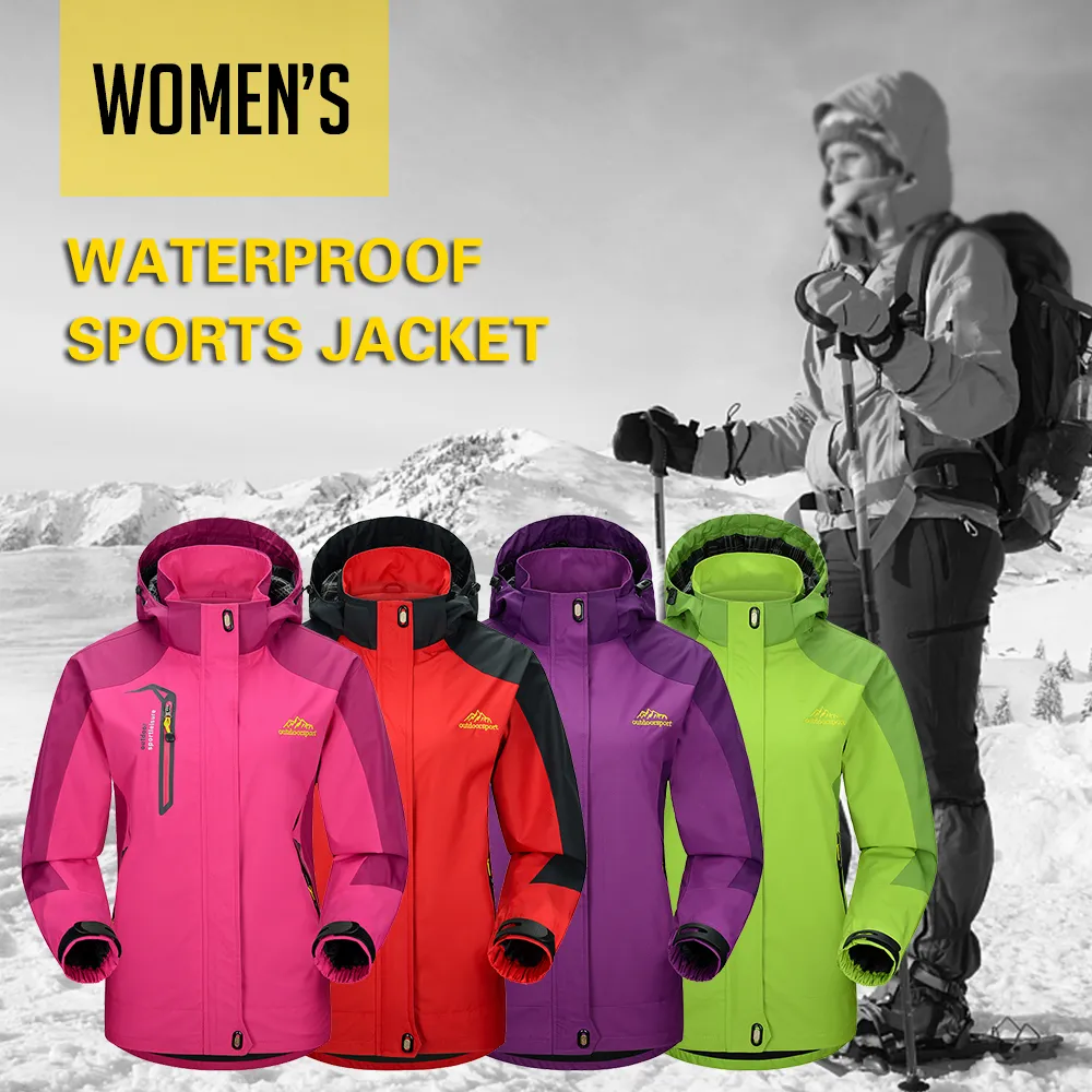 Lixada Windproof Raincoat Sportswear防水ジャケット屋外ハイキング旅行サイクリングスポーツ女性用の取り外し可能なフード付きコート