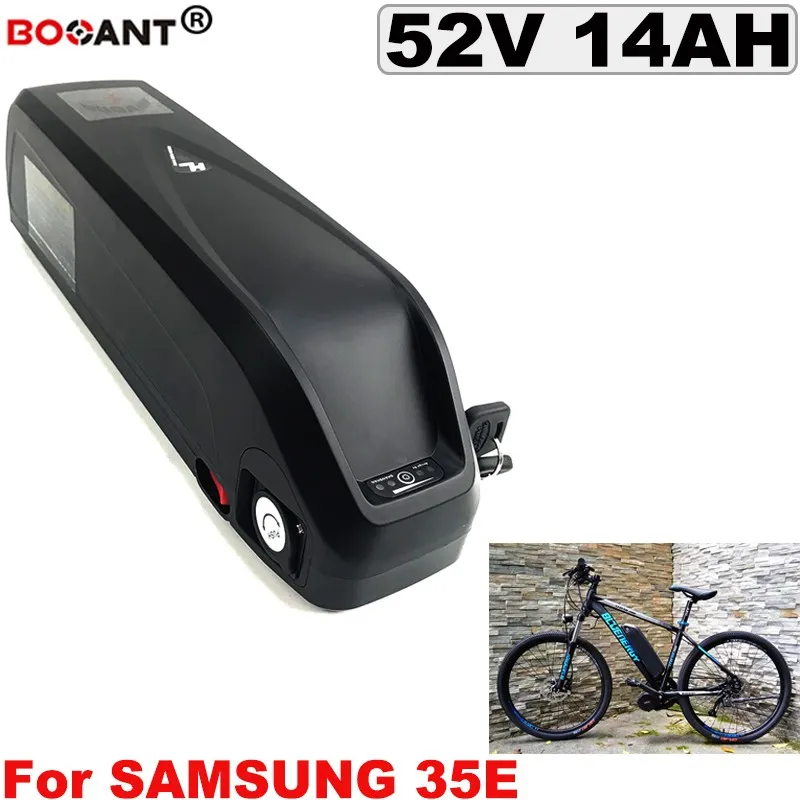 Bateria de lítio do estilo de 52V Hailong para a bateria original da bicicleta de Samsung 35E 18650 bateria da bicicleta de 52V 14AH 1000W da pilha original com o carregador de 2A