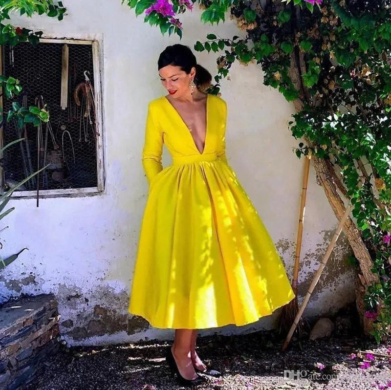 Abito cheap elegante giallo
