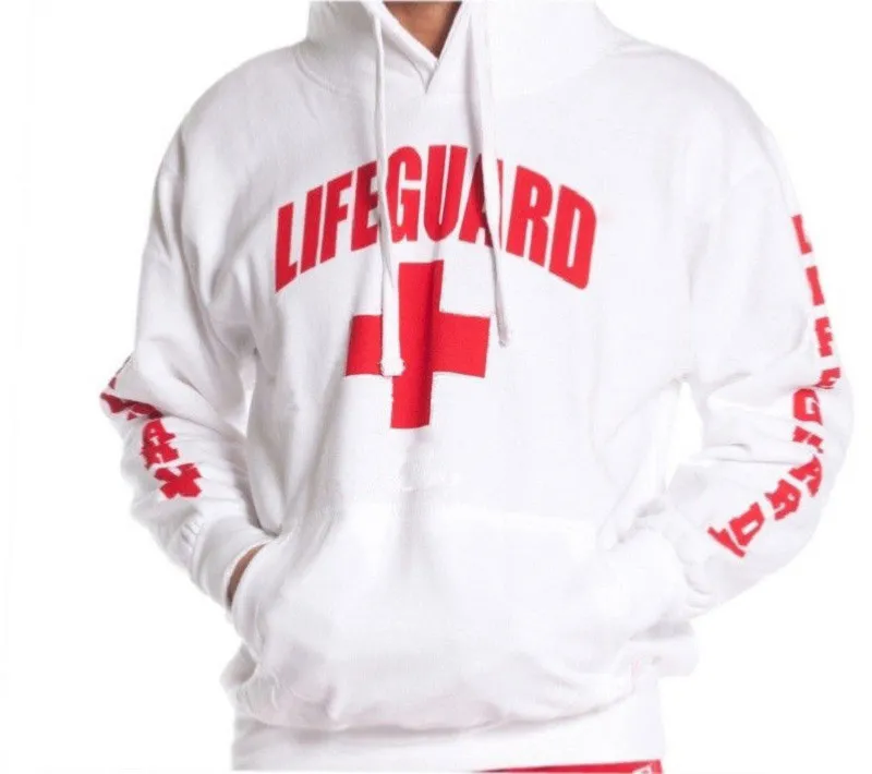 Felpe sportive Croce Rossa Autunno e inverno Bagnino uomo Felpa con cappuccio Felpa Red Life Guard Unisex XS-2XL