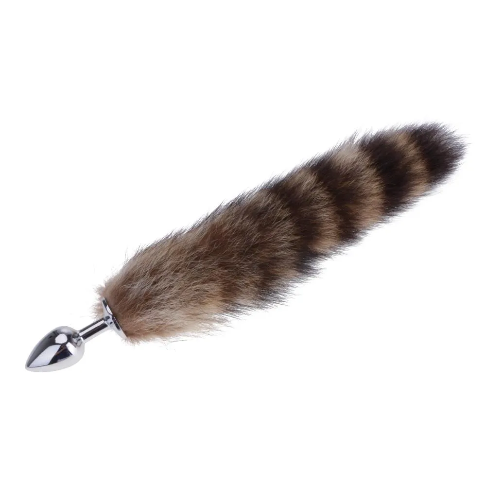 Högkvalitativ vuxen metallplugg med 35 cm längd Fox Tail Party Surprise Gift