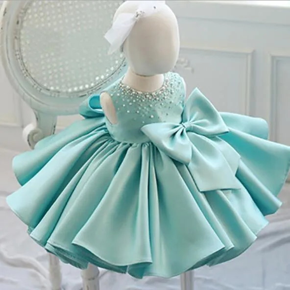 Mint baby girl dress top