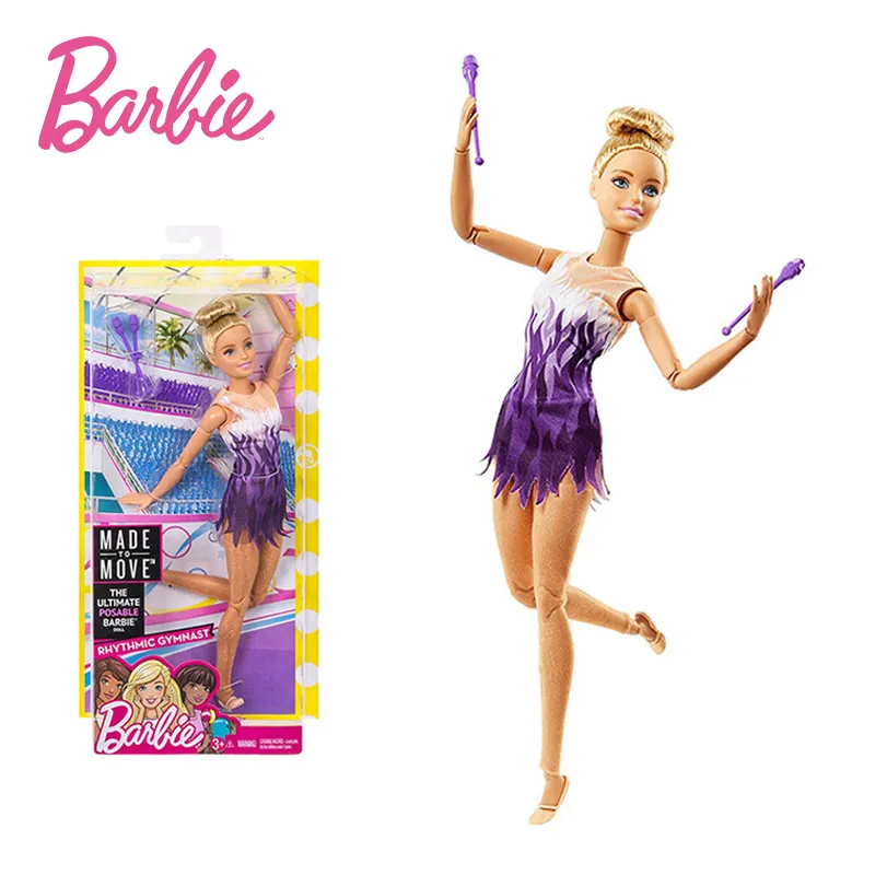 Original Barbie 6 Style Gymnastics Yoga Doll DHL81 Skateboard Movement Barbie  Doll Girl Christmas Birthday Toys