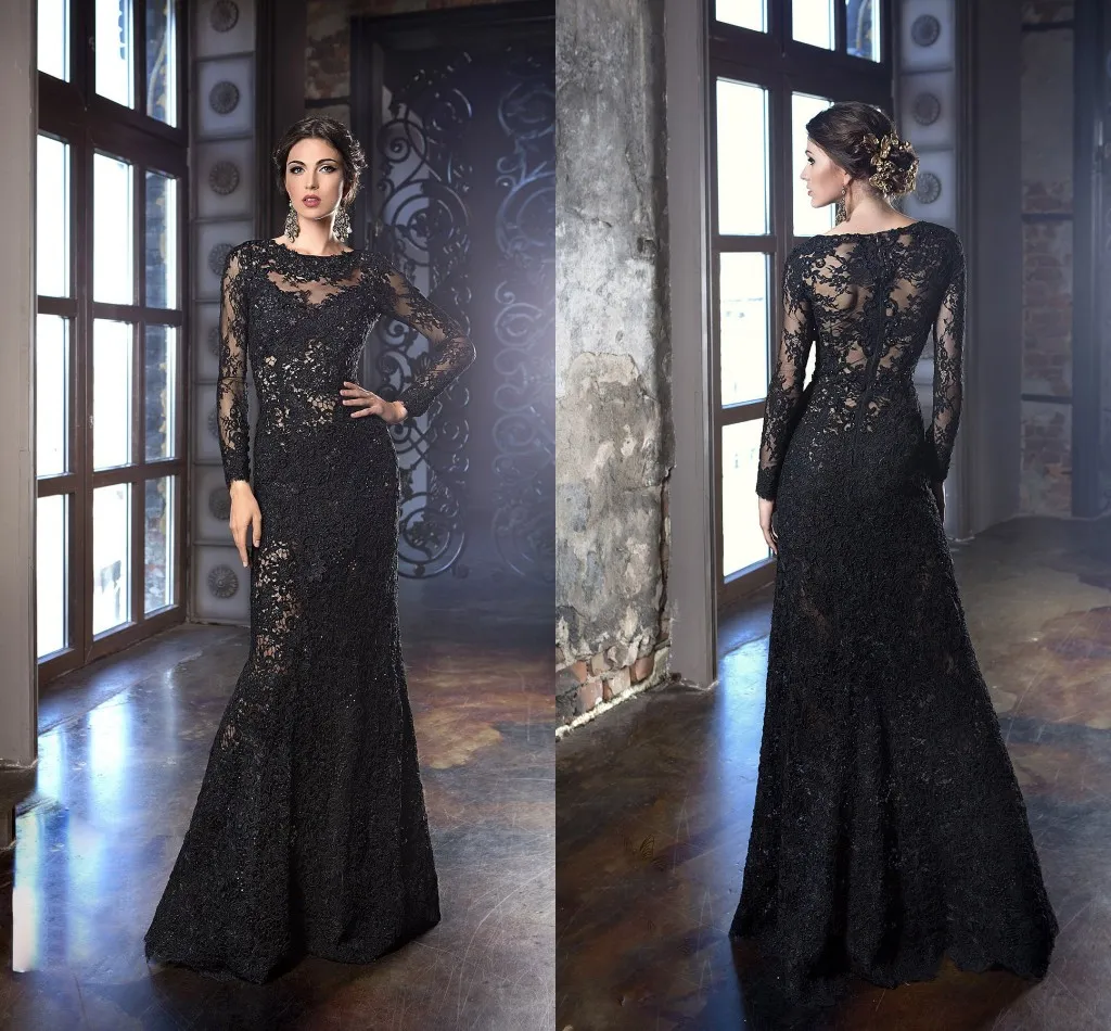 Belfaso 2019 Mãe da Noiva Vestidos Jewel Mangas Longas Lace Appliques Beads A-Line Vestidos De Noite Do Assoalho Comprimento Do Casamento Vestido Convidado