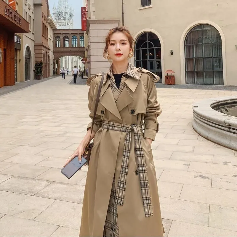 Plaid spring coat on sale