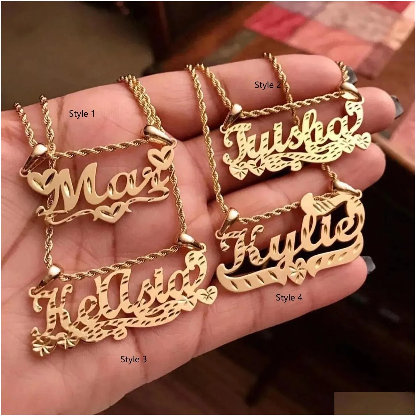 Personalized 3D Heart Name Pendant Necklace With Nameplate Customizable Rope Chain Jewelry For Women Men Perfect Mothers Day Gift From Jewelshops 12.1 DHgate.Com