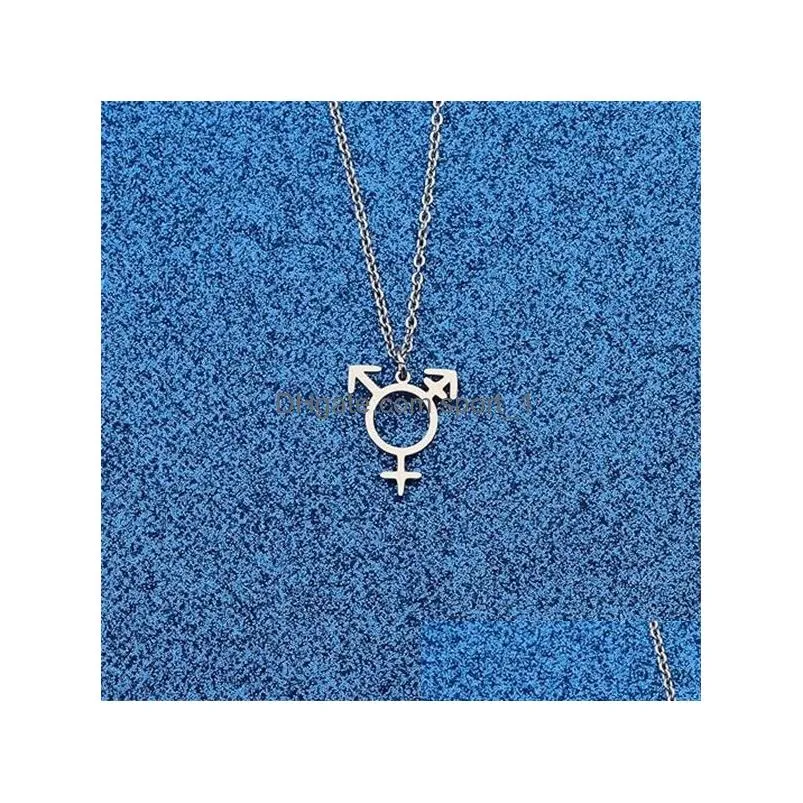 Stainless Steel Transgender Taurus Necklace Silver Male And Female Gender Sign For LGBTQBT Queer Bisexual And Lesbian Pride From Sport 1 5.63 DHgate.Com