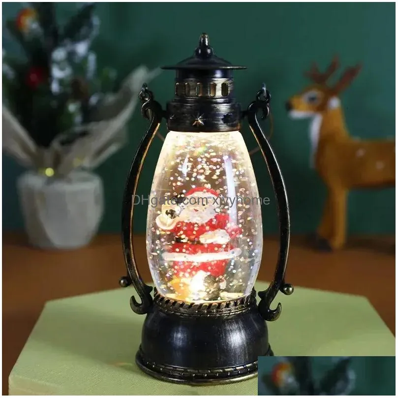 DHgate Retro LED Oil Lamp Portable Kerosene Lamp Simulation Pot Shaped Wind Lantern for Christmas Decor Home Garden