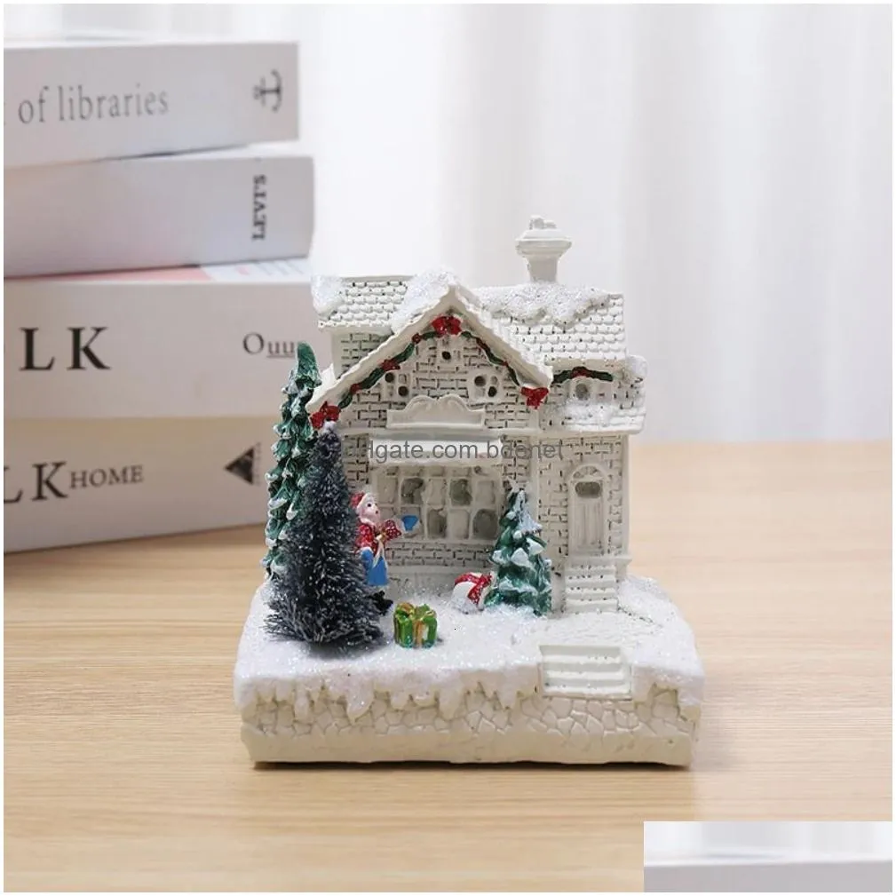 Christmas Decorations Light House Village Decoration For Home Xmas Gifts Ornaments Year 2024 Natale Navidad Noel Drop Delivery Dh6Vj
