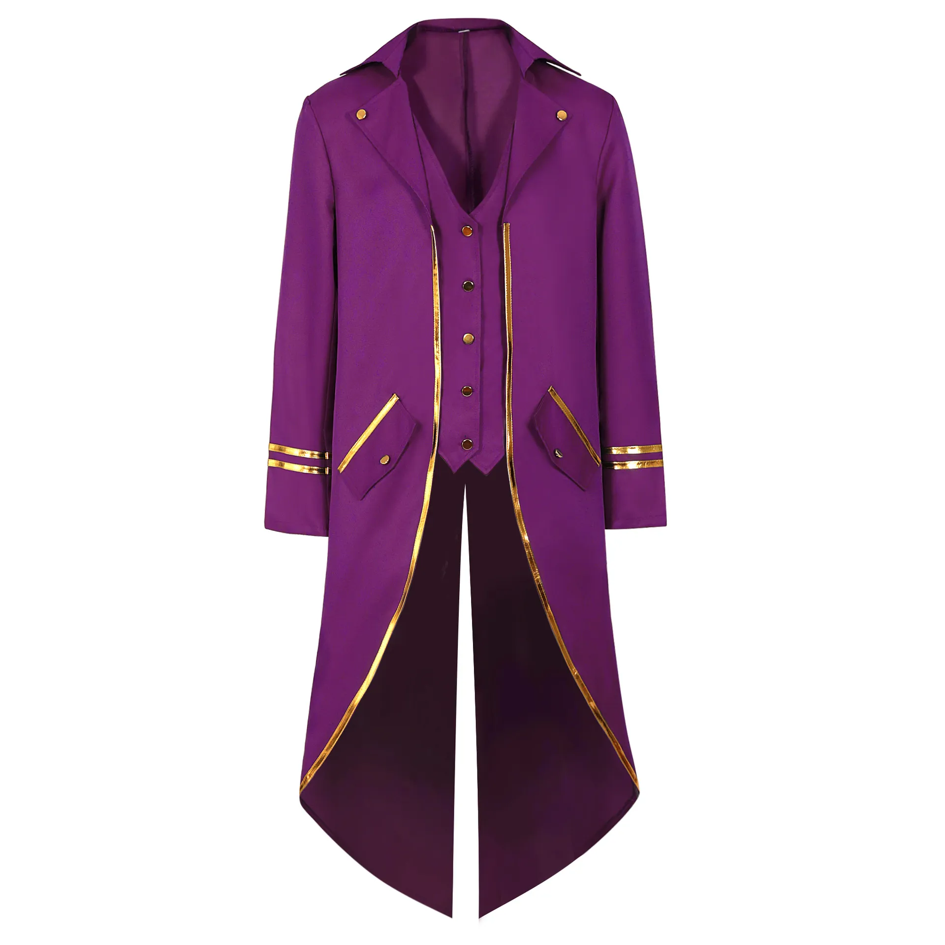 2024 New European and American Men woman Coat Medieval Tailcoat Halloween cosplay Carnival Clothing