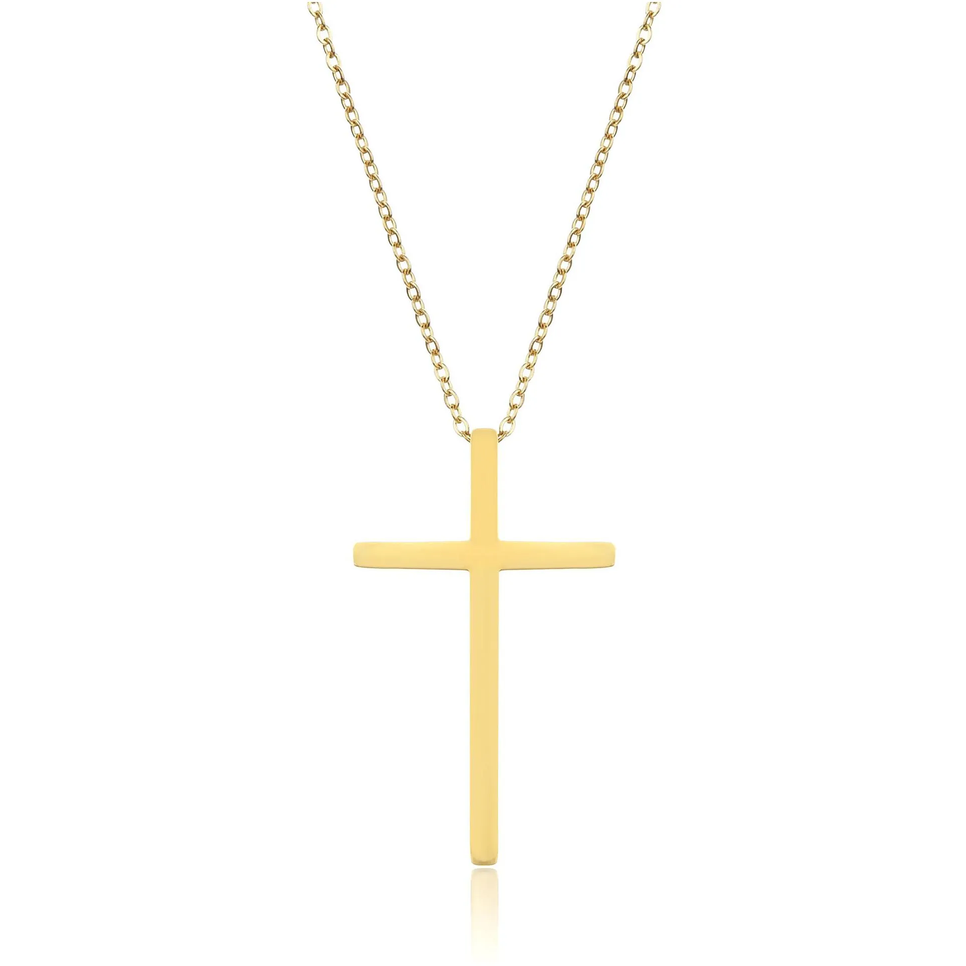 Pendant Necklaces Hip Hop Jesus Cross Pendant Necklace Stainless Steel Women Men Fashion Jewelry Will And Sandy Gift Drop Delivery Jew Dhc8V