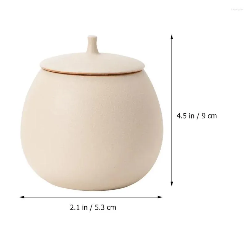 Storage Bottles Tea Tins Ceramic Pot Jar Jars For Loose Coffee Canister Bulk Candy White With Lid