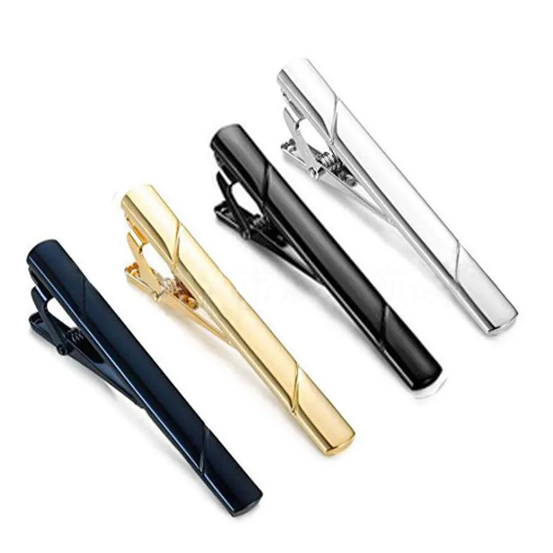 Tie Clips Formal Mens Copper Metal Fashion Twill Stripe Tie Clips Simple Necktie Ties Pin Bar Clasp Clip Clamp For Men Gift Drop Ship Dhbzt