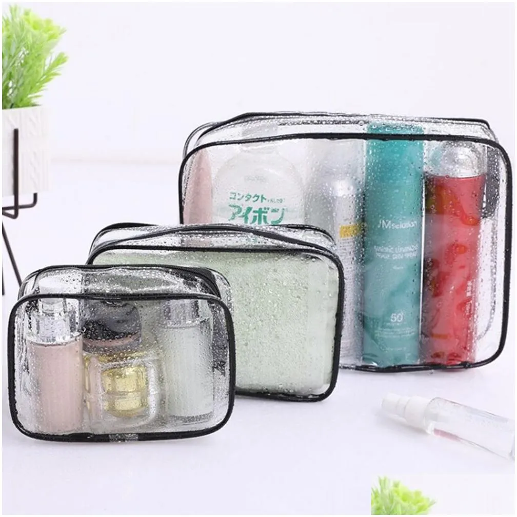 Other Festive & Party Supplies Clear Toiletry Bag Quart Size Women Men Travel Makeup Cosmetic Pocket Transparent Pvc Toiletries Drop D Dhy0K