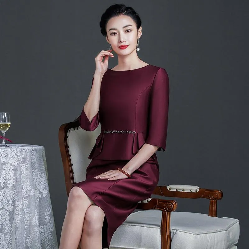 2022 spring dress noble temperament wedding mother-in-law dress dress in the elderly plus size dress