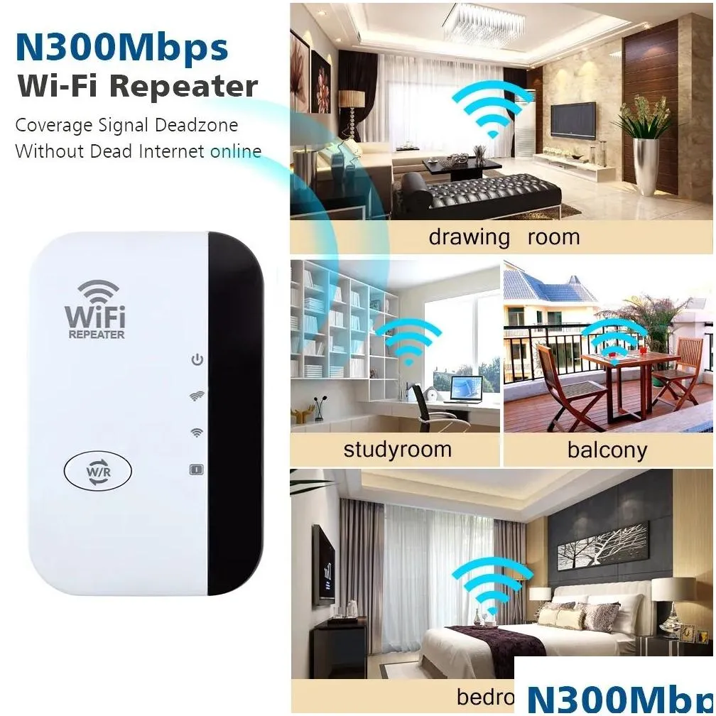 Routers 300Mbps WiFi Repeater Wireless Expander Access Point WIFI Router 802.11NB Signal WiFi Boosters Extend Amplifier Repeater Range