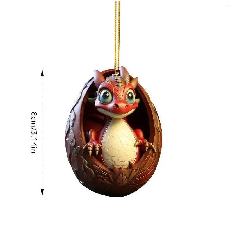 Christmas Decorations Tree Pendants Dragon Ornament Realistic Keychain Window Decor Acrylic Egg Decoration Accessories Gifts