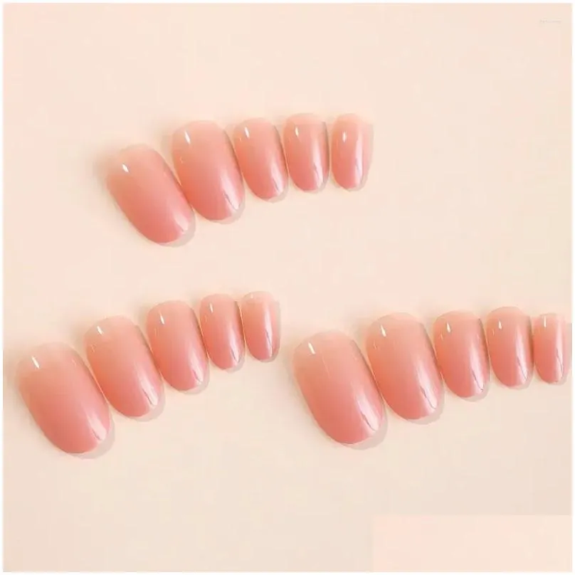 False Nails Wearable Manicure Almond Fake Detachable Sharp Head Full Cover Nail Long Length Tips Women