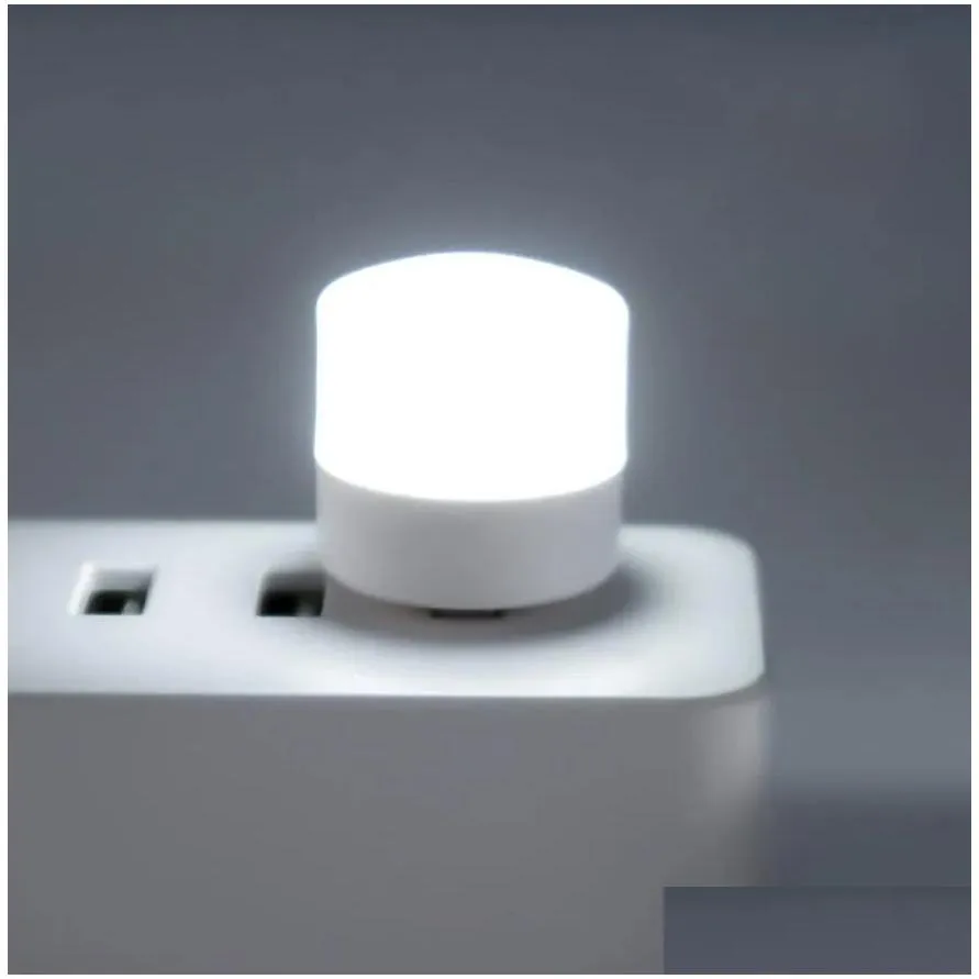 USB Gadgets Plug Lamp Computer Mobile Power Charging Book Lamps LED Eye Protection Reading Light Small Round Night Light