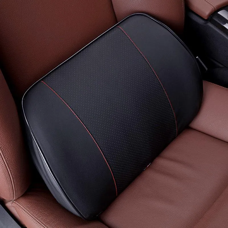 car headrest waist leather neck pillow headrest car headrest cushion car decoration supplies memory cotton large headrest