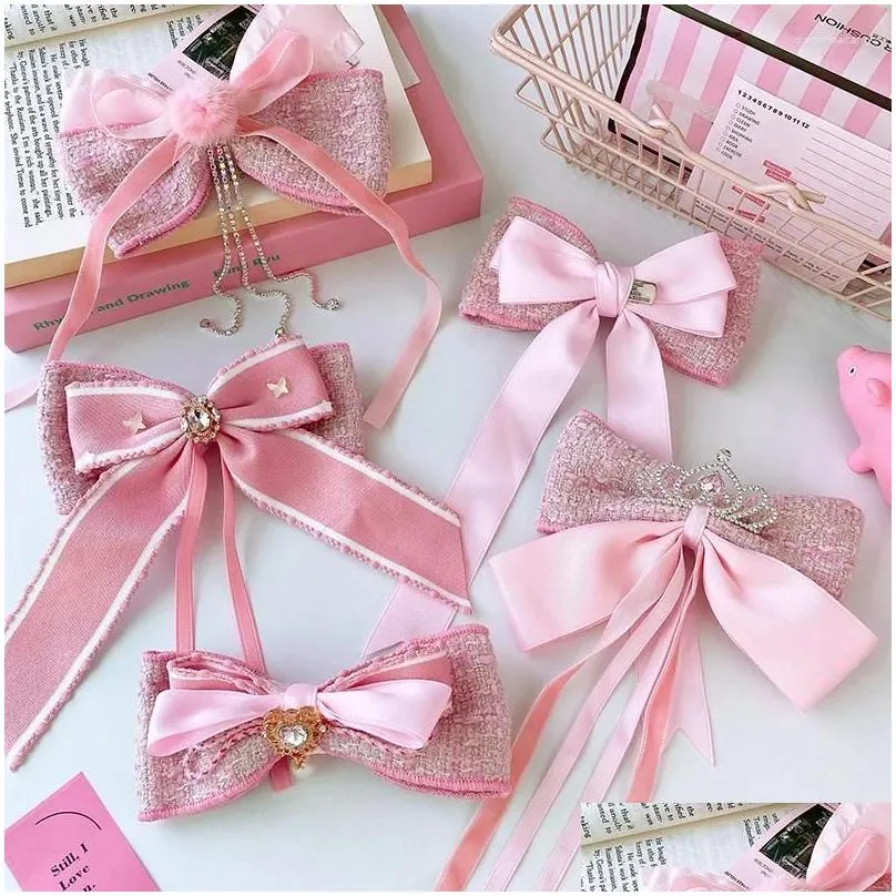 Hair Accessories Kids Big Bow Flower Hairpin Cute Girl Wrapping Cloth Does Not Hurt Duckbill Clip Baby