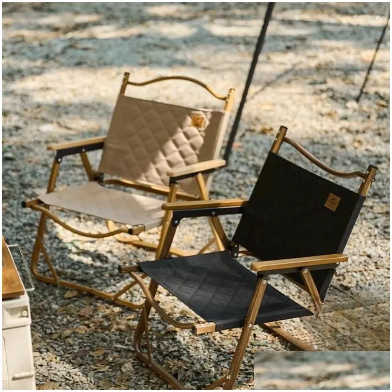 Camp Furniture Portable Outdoors Beach Chairs Camping Picnic Fold Balcony Armrest Household Silla Plegable Garden QF50BC