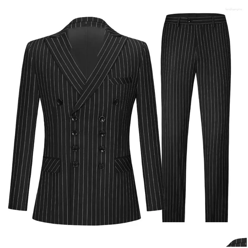 Men`s Suits Jacquard Luxury Vintage Casual For Men Blazer&Pants Jacket Fashion Top Quality Soft Comfortable Slim Fit Costume Homme