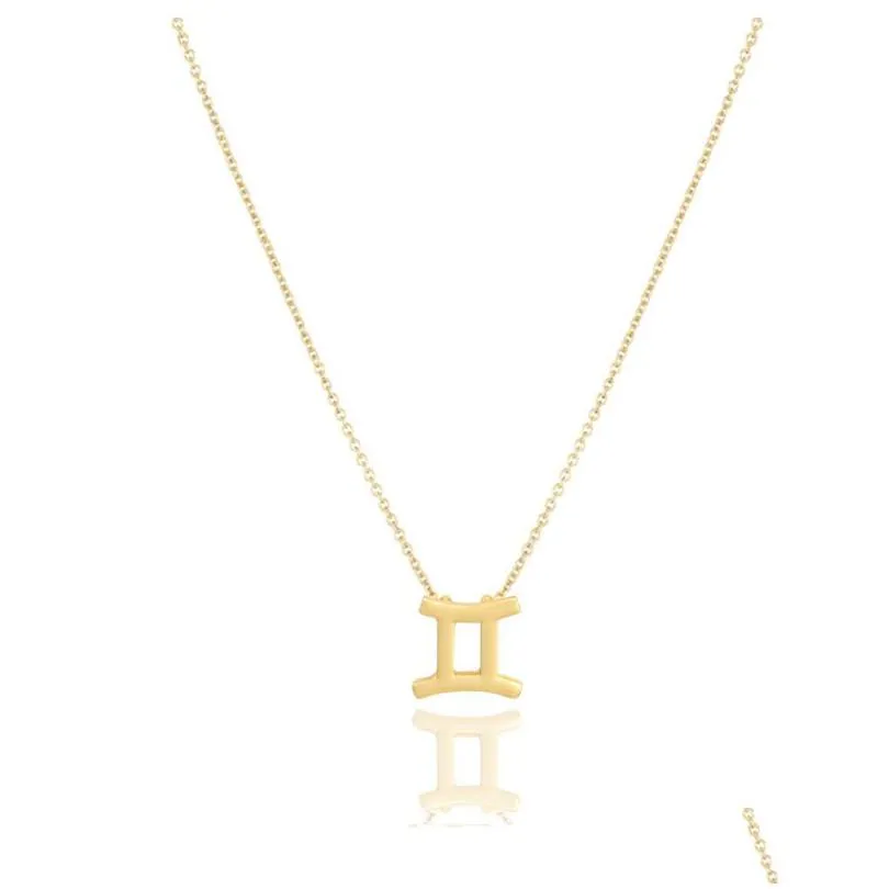 Pendant Necklaces 12 Constell Necklaces Pendants For Women Horoscope Sign Astrology Galaxy Choker Necklace Jewelry Clavicle Chain Fash Dhaun