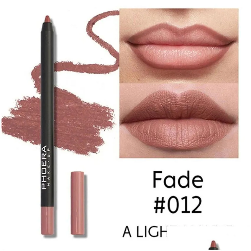 Waterproof Matte Lipliner Pencil Sexy Red Contour Tint Lipstick Lasting Non-stick Cup Moisturising Lips Makeup Cosmetic 12Color B145