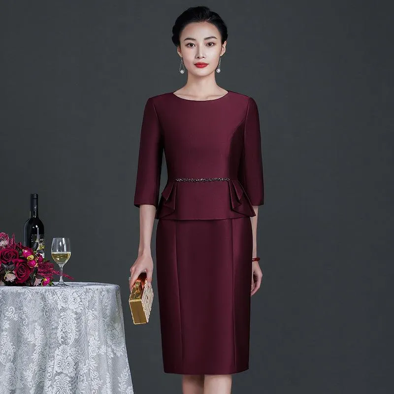 2022 spring dress noble temperament wedding mother-in-law dress dress in the elderly plus size dress