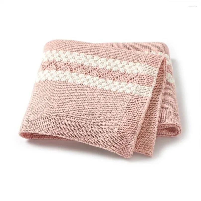 Blankets Born Baby Birth Knit Blanket Stuff For Infant Summer Male Stroller Cover Super Soft Bath Towel Room Throw Kid Bedding Swaddle