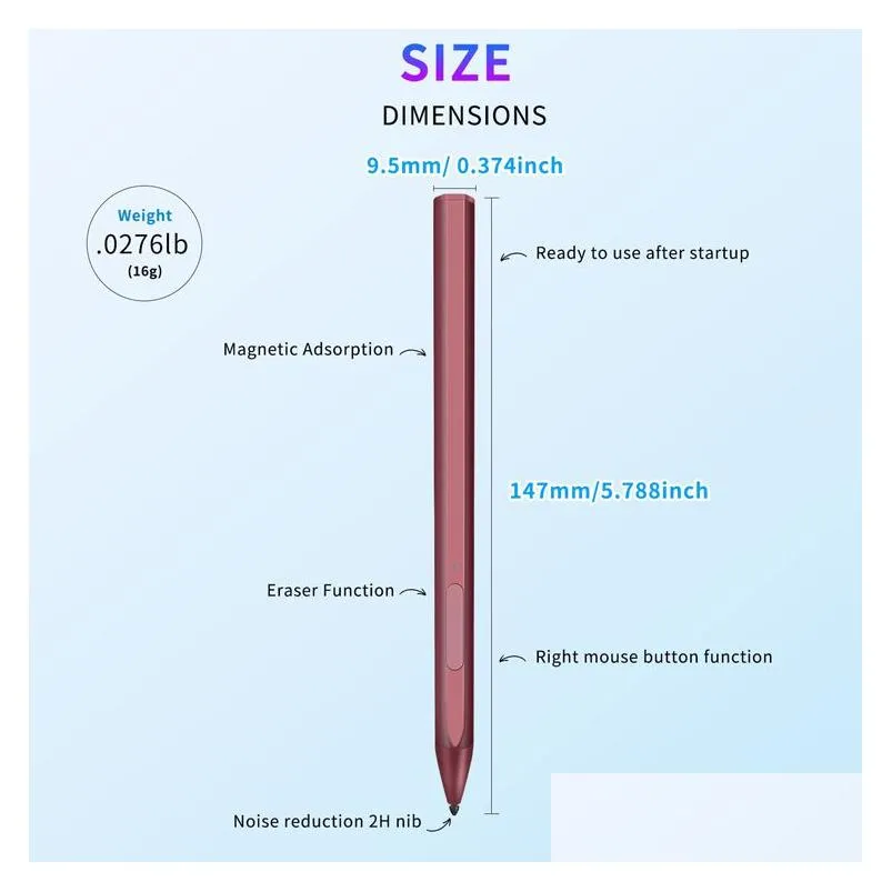 Pens Microsoft Surface Stylus Pen Magnetic Active Tablet PC Stylus Pencil Touch Screen Pen Compatible for Surface Pro 5 6 Surface