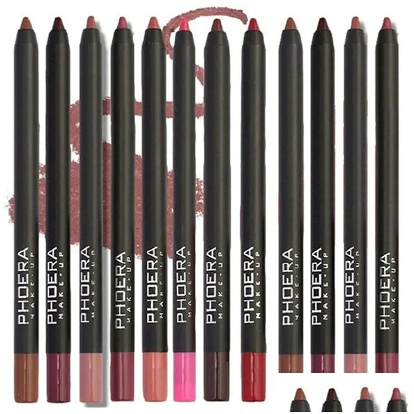 Waterproof Matte Lipliner Pencil Sexy Red Contour Tint Lipstick Lasting Non-stick Cup Moisturising Lips Makeup Cosmetic 12Color B145