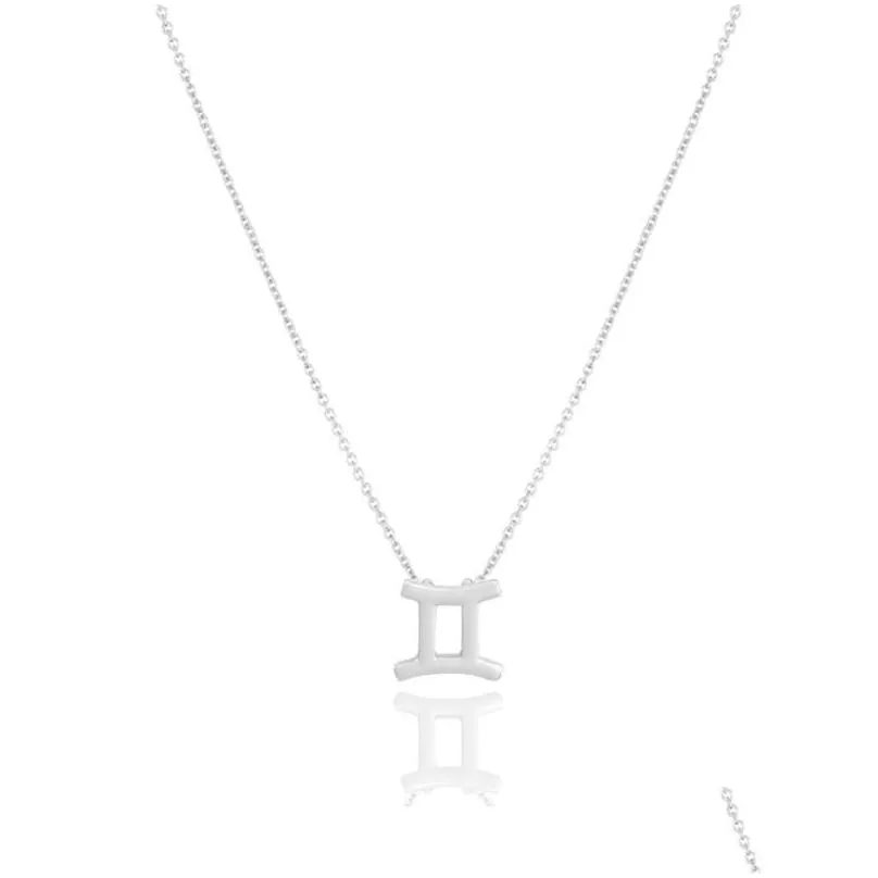 Pendant Necklaces 12 Constell Necklaces Pendants For Women Horoscope Sign Astrology Galaxy Choker Necklace Jewelry Clavicle Chain Fash Dhaun