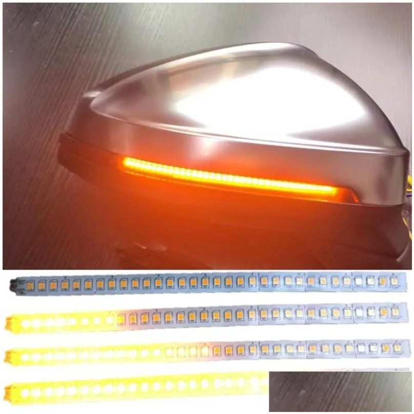 Car Emergency Lights Waterproof Car Rear View Mirror Turn Signal Light For 15Cm Led Indicator Blinker Strip Lamp Flexible Flowing Ligh Dhocg